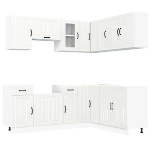 vidaXL Комплект кухненски шкафове от 11 части Lucca, инженерно дърво