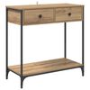 vidaXL Конзолна маса Дъб 75 x 34,5 x 75 см Инженерна дървесина