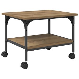 vidaXL Стойка за принтер Дъб 50 x 40 x 38 cm Инженерно дърво