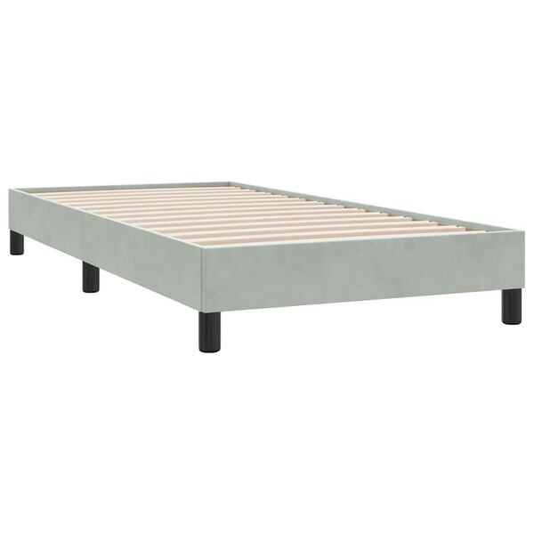 vidaXL Box Spring легло без матрак Светло сиво 100x210 cm кадифе