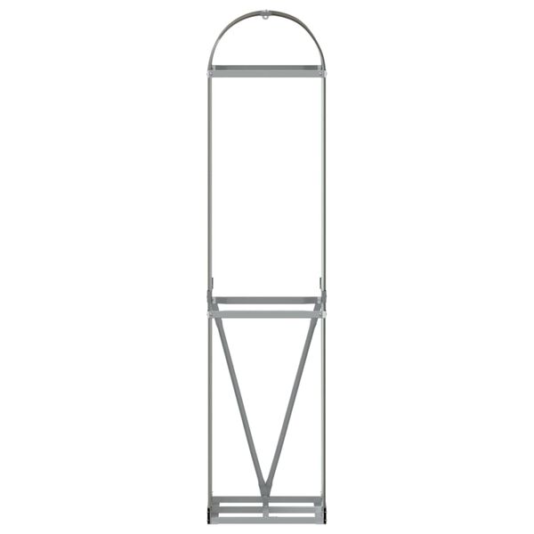 vidaXL Поставка за дърва, кафяв, 40x45x170 см, поцинкована стомана