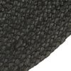 vidaXL Плетен килим с две лица антрацит и натурално 90 см кръгъл юта