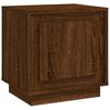 vidaXL Нощно шкафче, кафяв дъб, 44x35x45 см, инженерно дърво