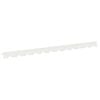 vidaXL Ограда за трева 10 pcs 102 x 4 x 4 см Стомана Бяло