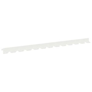 vidaXL Ограда за трева 10 pcs 102 x 4 x 4 см Стомана Бяло