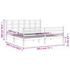 vidaXL Рамка за легло с табла Super King Size дърво масив