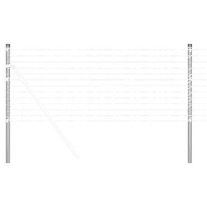 vidaXL Стълб за ограда. 2 pcs Сребрист 50 cm Прахово покритие стомана