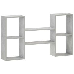 vidaXL Стенен рафт Бетонно сиво 102 x 17 x 59 cm Инженерна дървесина