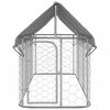 vidaXL Дворна клетка за кучета с покрив, 400x100x150 см