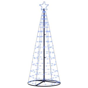 vidaXL LED Коледна Елха EKENAS 250 см 390 LED светодиода Синьо Стомана