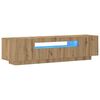 vidaXL ТВ шкаф с LED осветление, 160x35x40 см, инженерно дърво