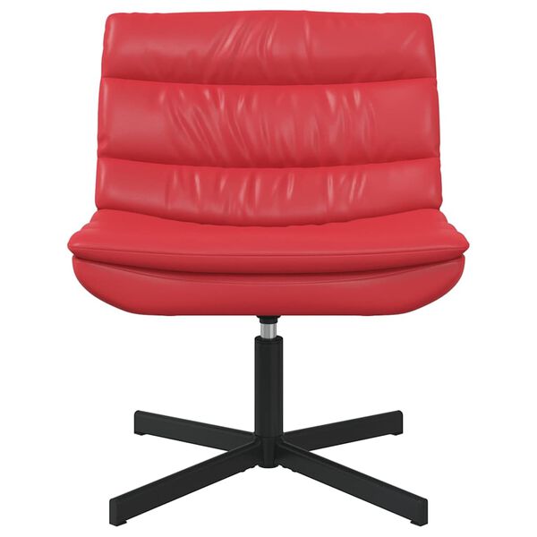 vidaXL Въртящ се стол Червено 63 x 75 x 76 см PU