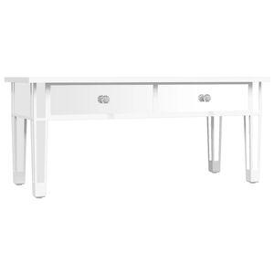 vidaXL Огледална маса за кафе, 106x45x45 см, инженерно дърво и стъкло