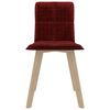 vidaXL Трапезни столове, 2 бр, виненочервени, текстил