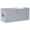 vidaXL Алуминиева кутия, 90,5x35x40 см, сребриста