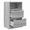 vidaXL Нощно шкафче Сив Сонома 40 x 30 x 467 см Инженерно дърво