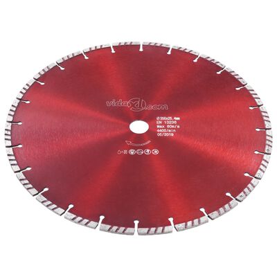 vidaXL Диамантен режещ диск, турбо, стомана, 350 мм