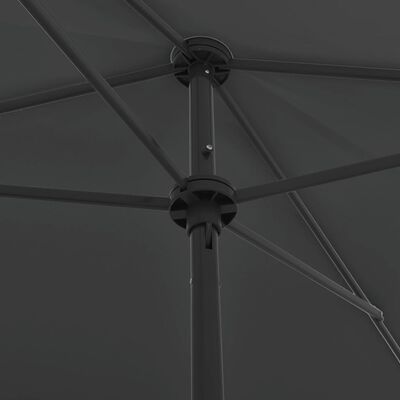 vidaXL Плажен чадър антрацит 200x125 см