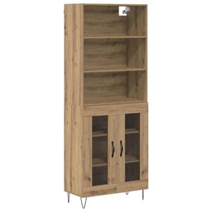 vidaXL Висок шкаф 2 бр. Дъб 69,5 x 34 x 180 см
