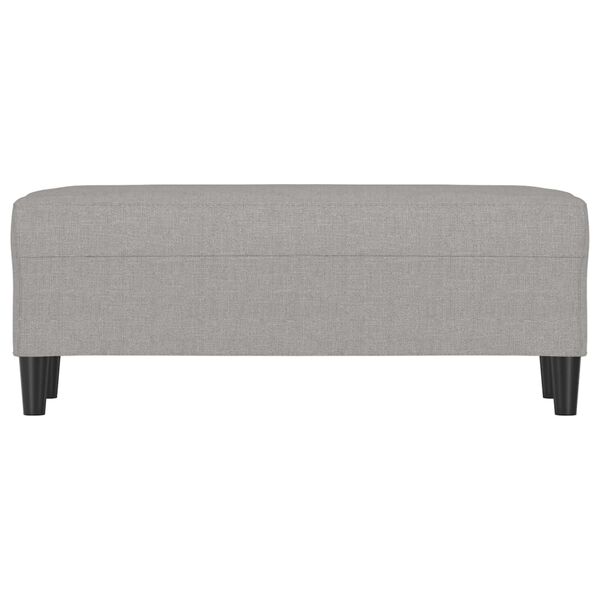 vidaXL Пейка, светлосива, 100x35x41 см, плат