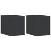 vidaXL Външни стенни лампи, 2 бр, черен, лят алуминий