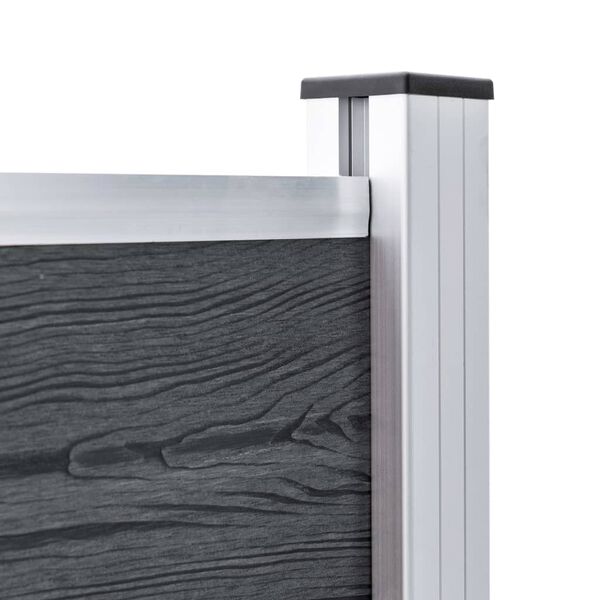 vidaXL Оградни колове, 3 бр, алуминий, 185 см