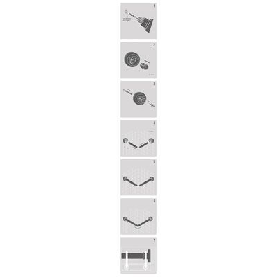 Sealskin Комплект ъглов корниз за душ кабина 90x90 см бял