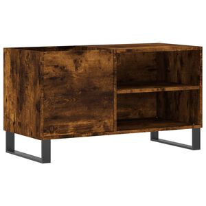 vidaXL Шкаф за винилови плочи опушен дъб 85x38x48 см инженерно дърво