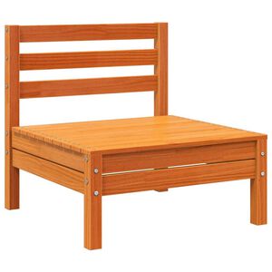 vidaXL Градинско кресло без подлакътници, восъчнокафяв, бор масив