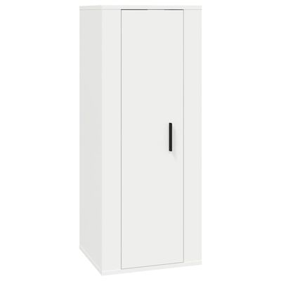 vidaXL ТВ шкаф за стенен монтаж, бял, 40x34,5x100 см