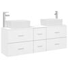 vidaXL Комплект шкафове за баня 3 бр. Бяло 53 x 34,5 x 63 см