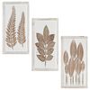 vidaXL Декор с изкуство 3 pcs Кафяв и бял 40 x 40 x 1,5 cm