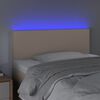 vidaXL LED Горна табла за легло, капучино, 80x5x78/88 см
