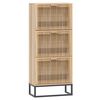 vidaXL Шкаф за обувки, 52x25x120 см, инженерно дърво
