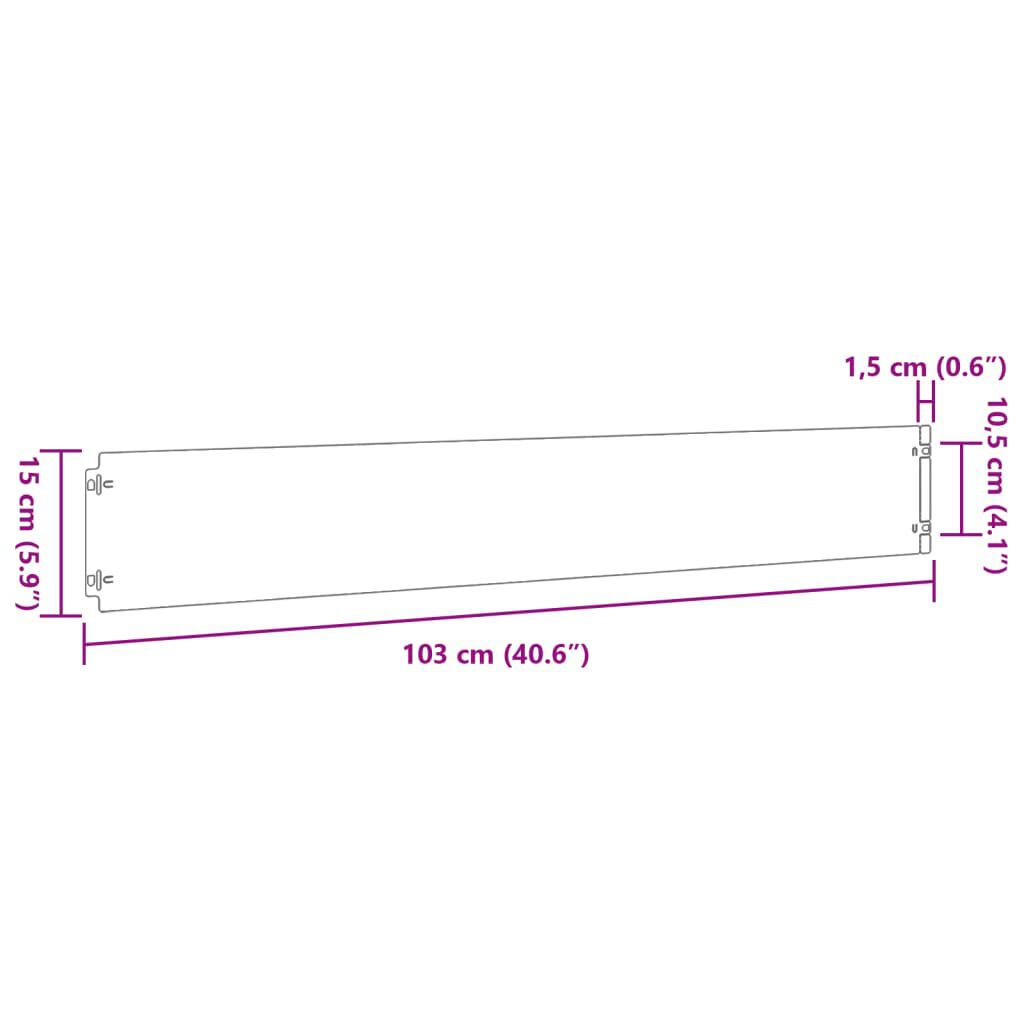 vidaXL Градински кантове 10 бр 15x103 см гъвкави кортенова стомана