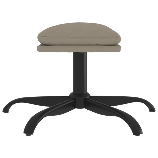 vidaXL Табуретка, светлосива, 60x60x36 см, кадифе