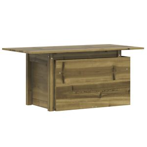 vidaXL Градинска маса, 100x50x75 см, импрегнирано борово дърво