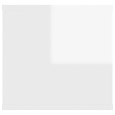 vidaXL Стенен рафт, бял гланц, 102x30x29 см, ПДЧ