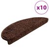vidaXL Изтривалки за стълби, 10 бр., 65x21x4 см, кафяви, полукръгли, големи