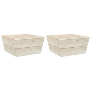 vidaXL Градински маси 2 бр 60x60x30 см импрегнирана смърчова дървесина