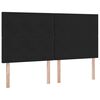 vidaXL Легло С LED лентисти светлини Черно 180 x 200 cm Кадифе