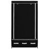 vidaXL Гардероб, черен, 87x49x159 см, текстил