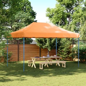 vidaXL Сгъваема парти шатра, pop-up, оранжева, 440x292x315 см