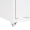 vidaXL Мобилен офис шкаф, бял, 28x41x69 см, метал