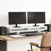 vidaXL Поставка за монитор, бяла, 100x27x15 см, инженерно дърво