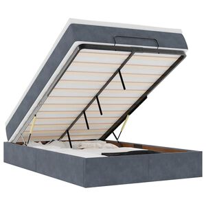 vidaXL Османска легло с матрак, тъмносиво, 120x190 см, кадифе