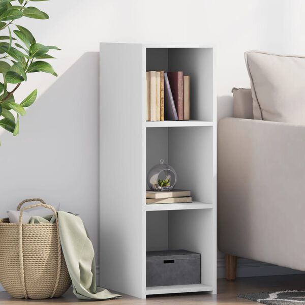 vidaXL Бюфет, бял, 30x41x93 см, инженерно дърво