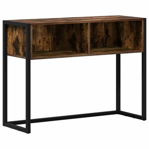 vidaXL Крайна масичка Опушен дъб 100 x 36 x 75 см Инженерна дървесина