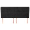 vidaXL Горна табла за легло с уши, черна, 183x23x118/128 см, кадифе