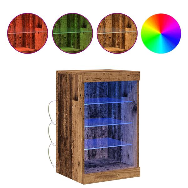 vidaXL Служебен шкаф Старо дърво 41 x 37 x 67 см Инженерно дърво